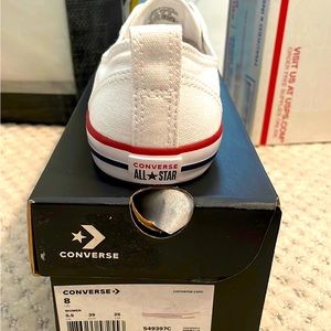 Converse Chuck Taylor All Star Womens Ballet Lace Slip On White Shoes